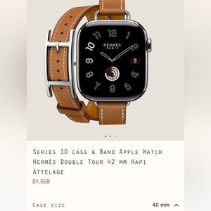 Authentic Hermes Iwatch and 2 straps